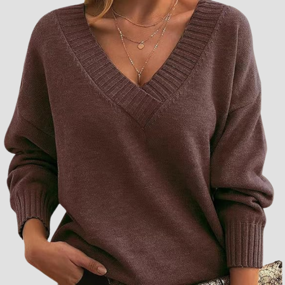 Women's V-Neck Knit Sweater