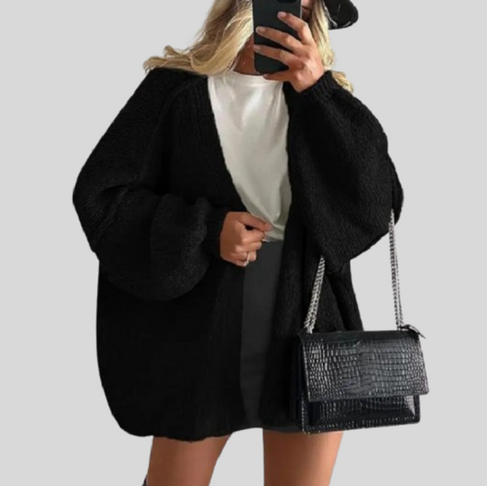 Women's Oversized Balloon Sleeve Cardigan
