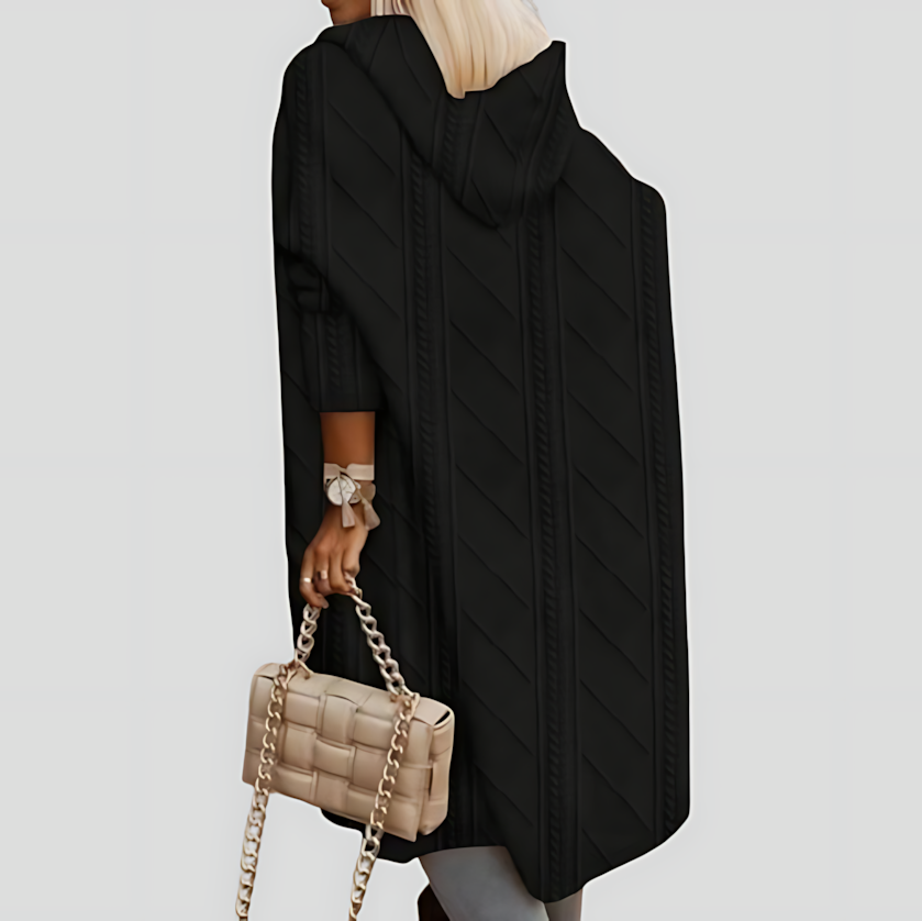 Extended Length Hooded Cardigan for Women