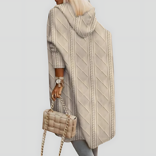 Extended Length Hooded Cardigan for Women