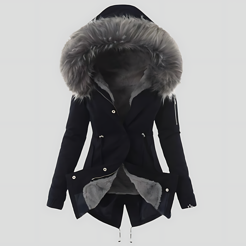 Women's Faux Fur Hooded Winter Parka