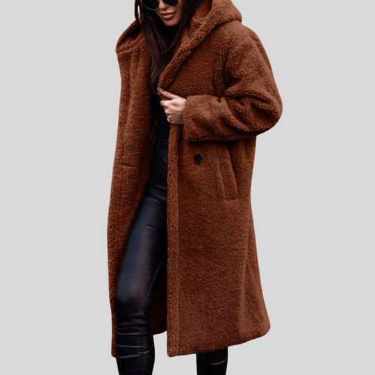 Women's Oversized Hooded Longline Winter Coat