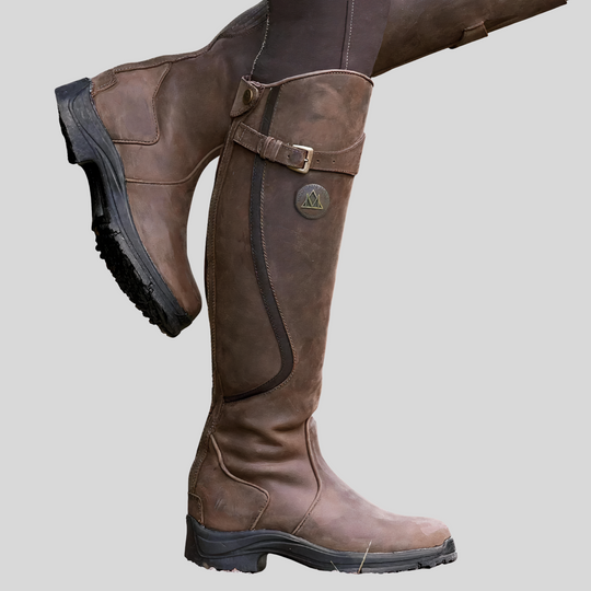 Women's Stylish Knee-High Boots with Buckle Detail