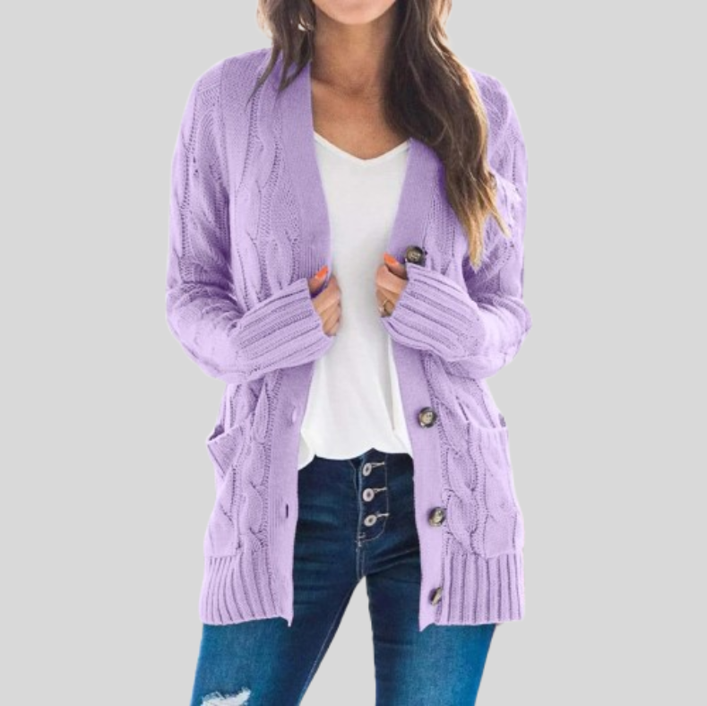 Women's Knit Button Sweater Cardigan
