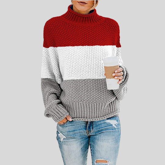 Women's Classic Long Sleeve Turtleneck Knit Sweater