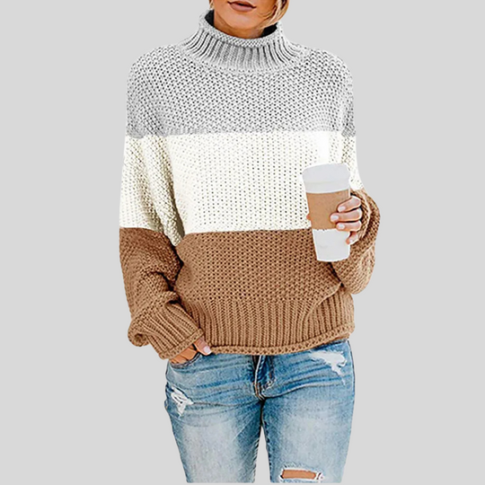 Women's Classic Long Sleeve Turtleneck Knit Sweater