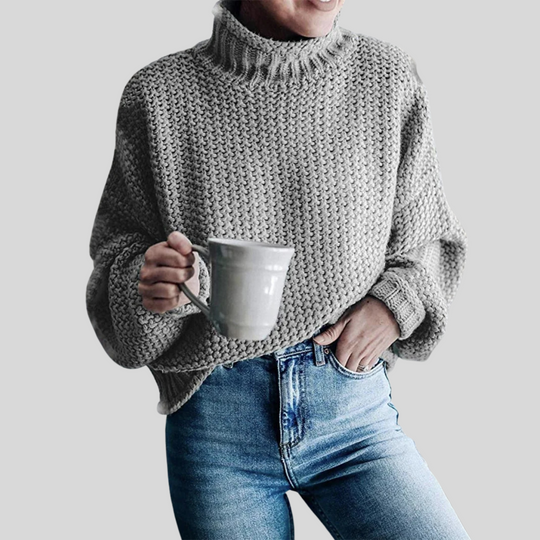 Women's Classic Long Sleeve Turtleneck Knit Sweater