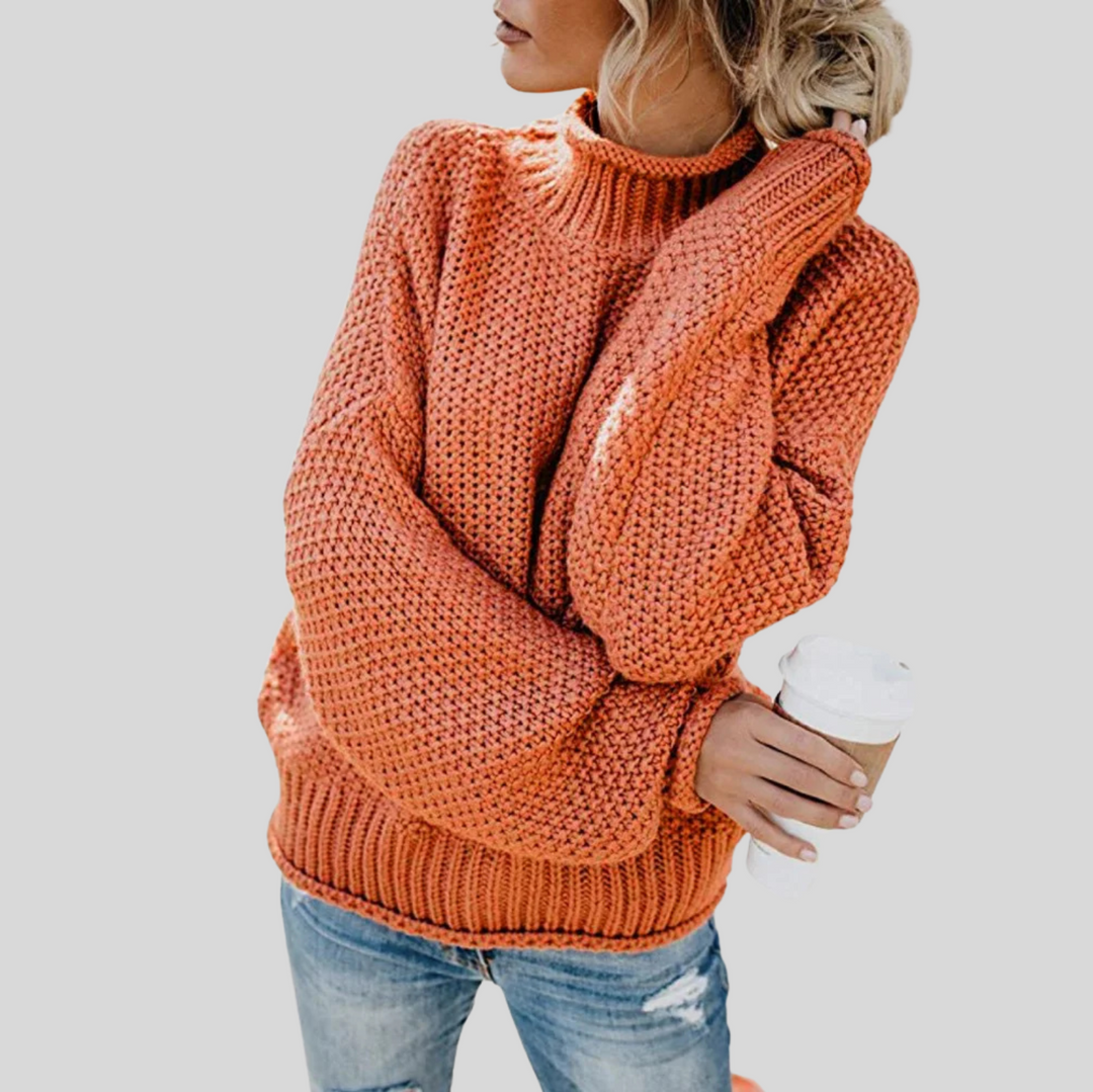 Women's Classic Long Sleeve Turtleneck Knit Sweater