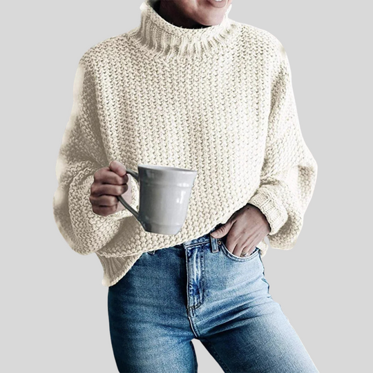 Women's Classic Long Sleeve Turtleneck Knit Sweater