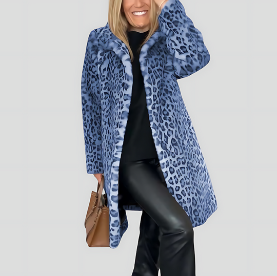 Warm Winter Leopard Print Coat for Women
