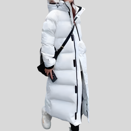 Women's Winter Long Down Hooded Puffer Jacket