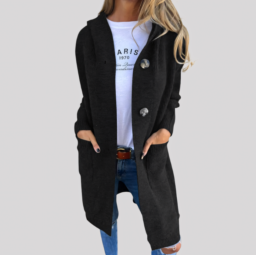 Women's Button-Up Long Knit Sweater Cardigan