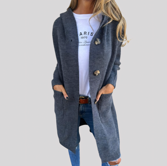 Women's Button-Up Long Knit Sweater Cardigan