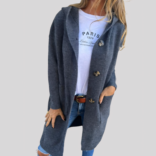 Women's Button-Up Long Knit Sweater Cardigan