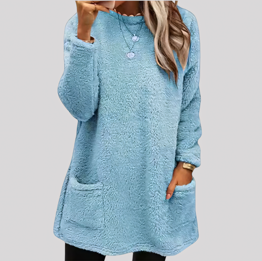 Women's Fleece Long Sleeve Pullover Sweater