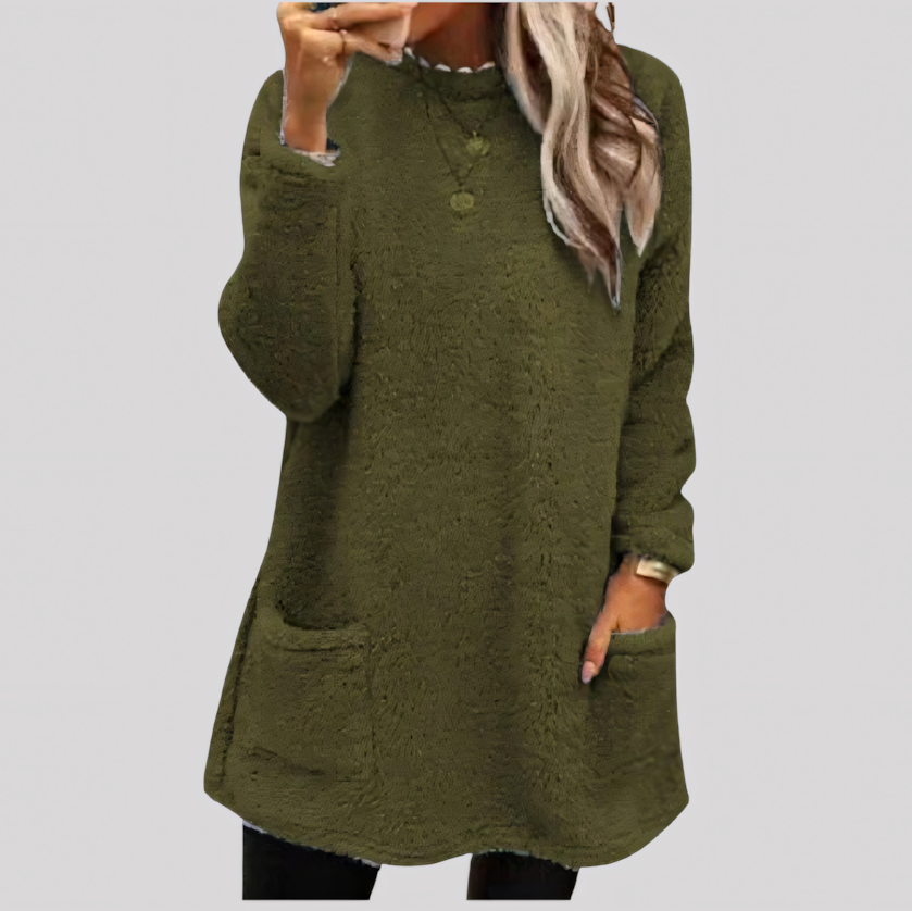 Women's Fleece Long Sleeve Pullover Sweater