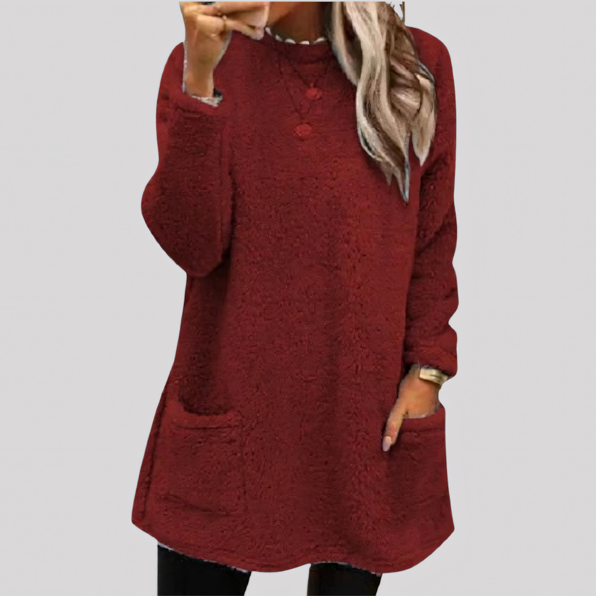 Women's Fleece Long Sleeve Pullover Sweater