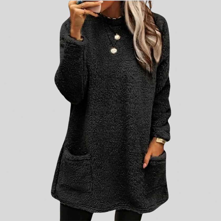 Women's Fleece Long Sleeve Pullover Sweater