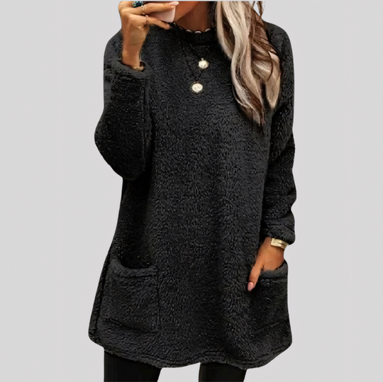 Women's Fleece Long Sleeve Pullover Sweater