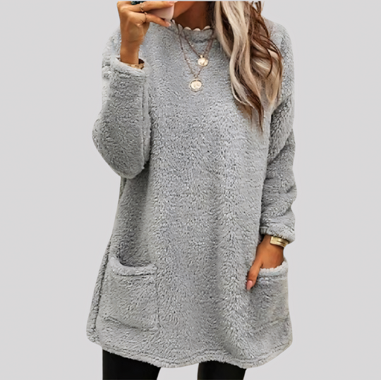 Women's Fleece Long Sleeve Pullover Sweater