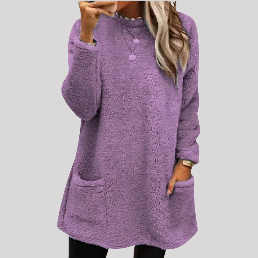 Women's Fleece Long Sleeve Pullover Sweater