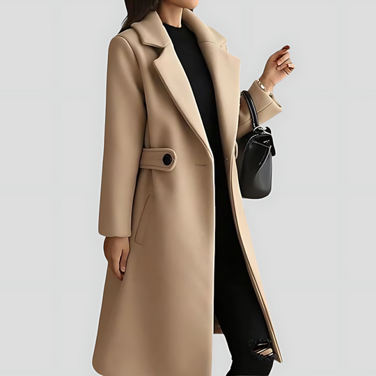 Women's Notched Lapel Mid-Long Winter Coat