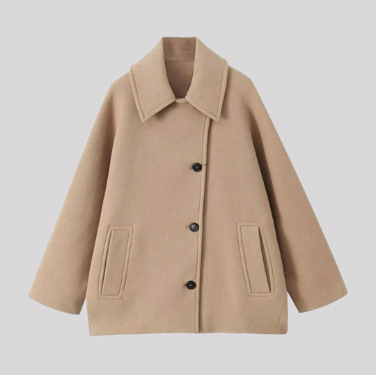 Women's Oversized Coat with Wide Collar