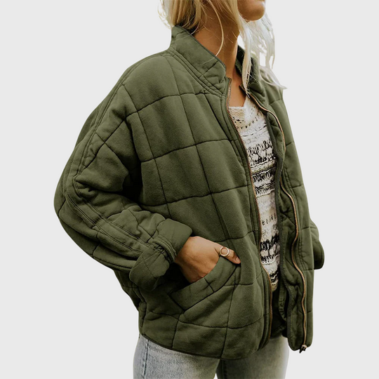 Women Quilted Zip Jacket