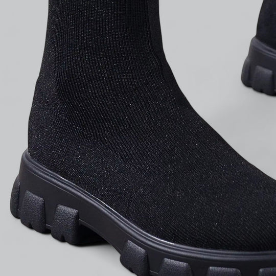 Women's Knee-High Boots with Chunky Platform Heel