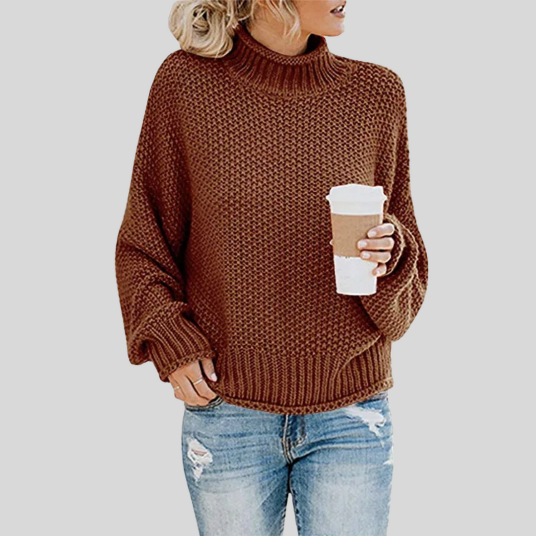 Women's Classic Long Sleeve Turtleneck Knit Sweater