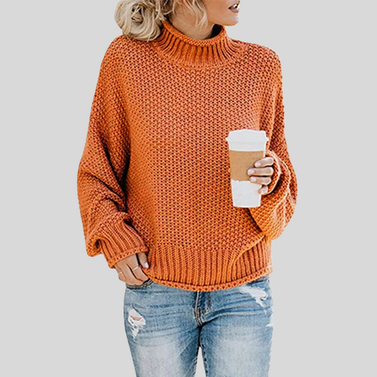 Women's Classic Long Sleeve Turtleneck Knit Sweater