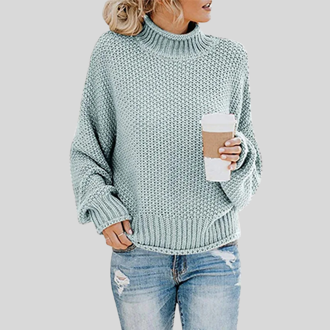 Women's Classic Long Sleeve Turtleneck Knit Sweater