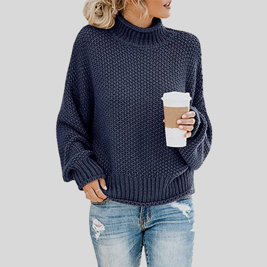 Women's Classic Long Sleeve Turtleneck Knit Sweater