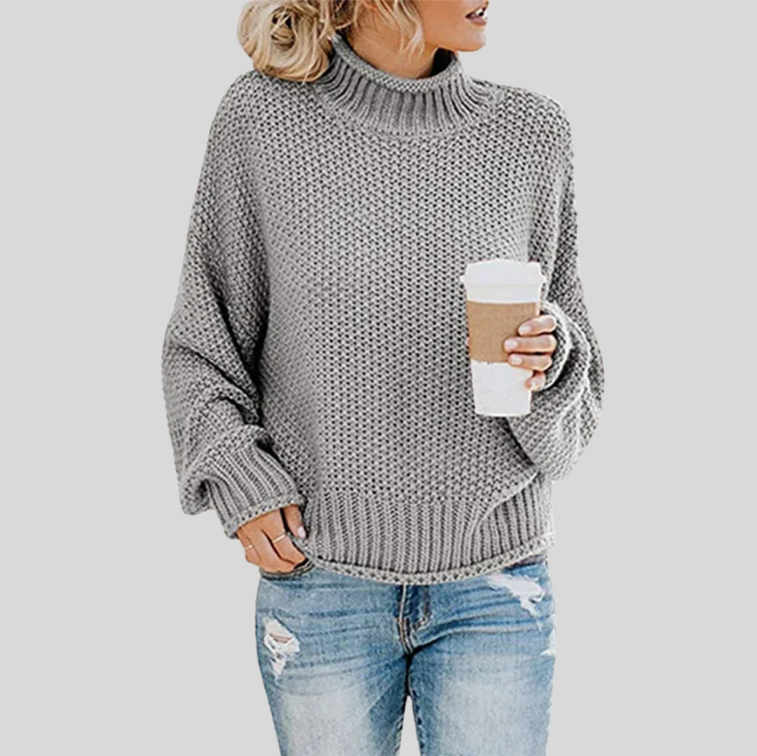Women's Classic Long Sleeve Turtleneck Knit Sweater