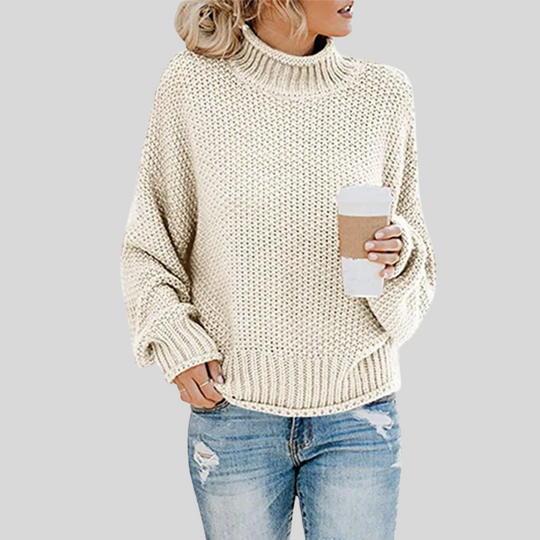 Women's Classic Long Sleeve Turtleneck Knit Sweater