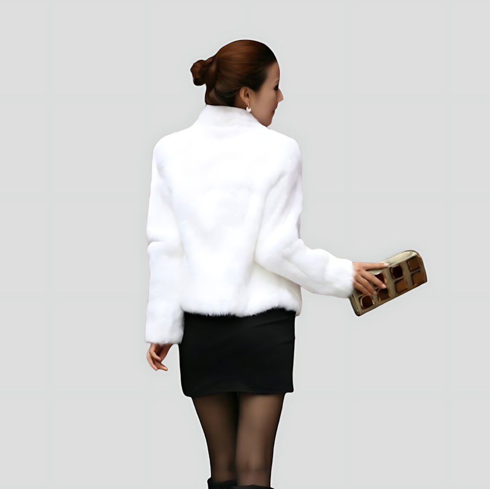 Women's Classic Winter Jacket with High Collar