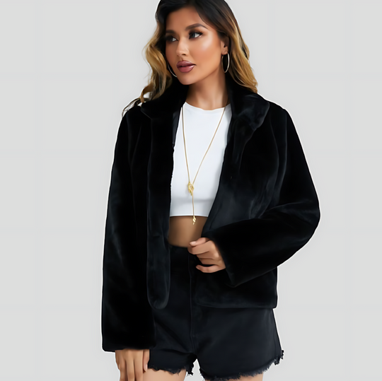 Women's Classic Winter Jacket with High Collar