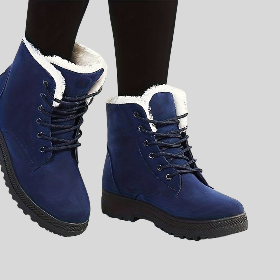 Women's Classic Lace-Up Winter Plush Ankle Boots