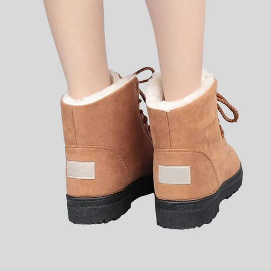 Women's Classic Lace-Up Winter Plush Ankle Boots