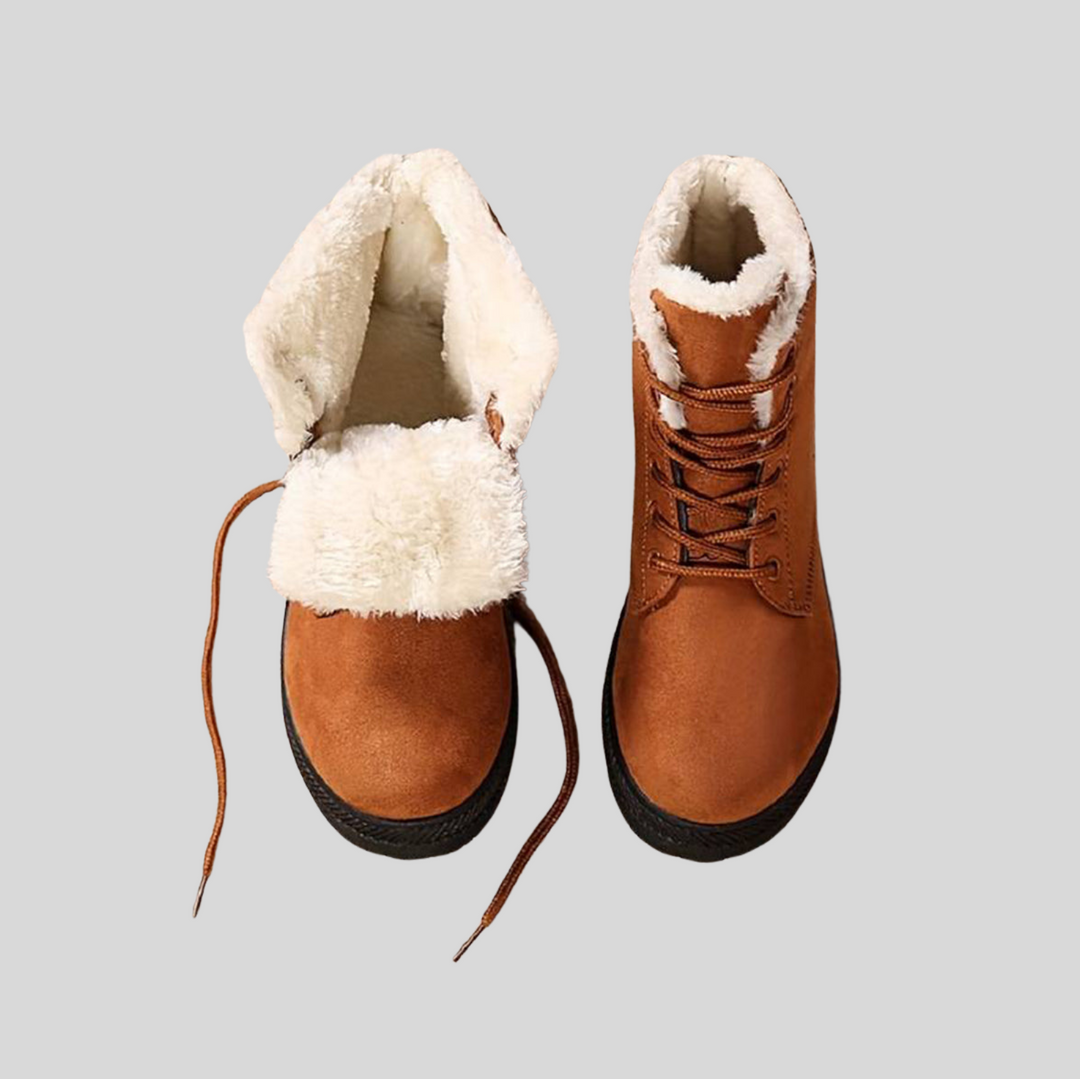 Women's Classic Lace-Up Winter Plush Ankle Boots