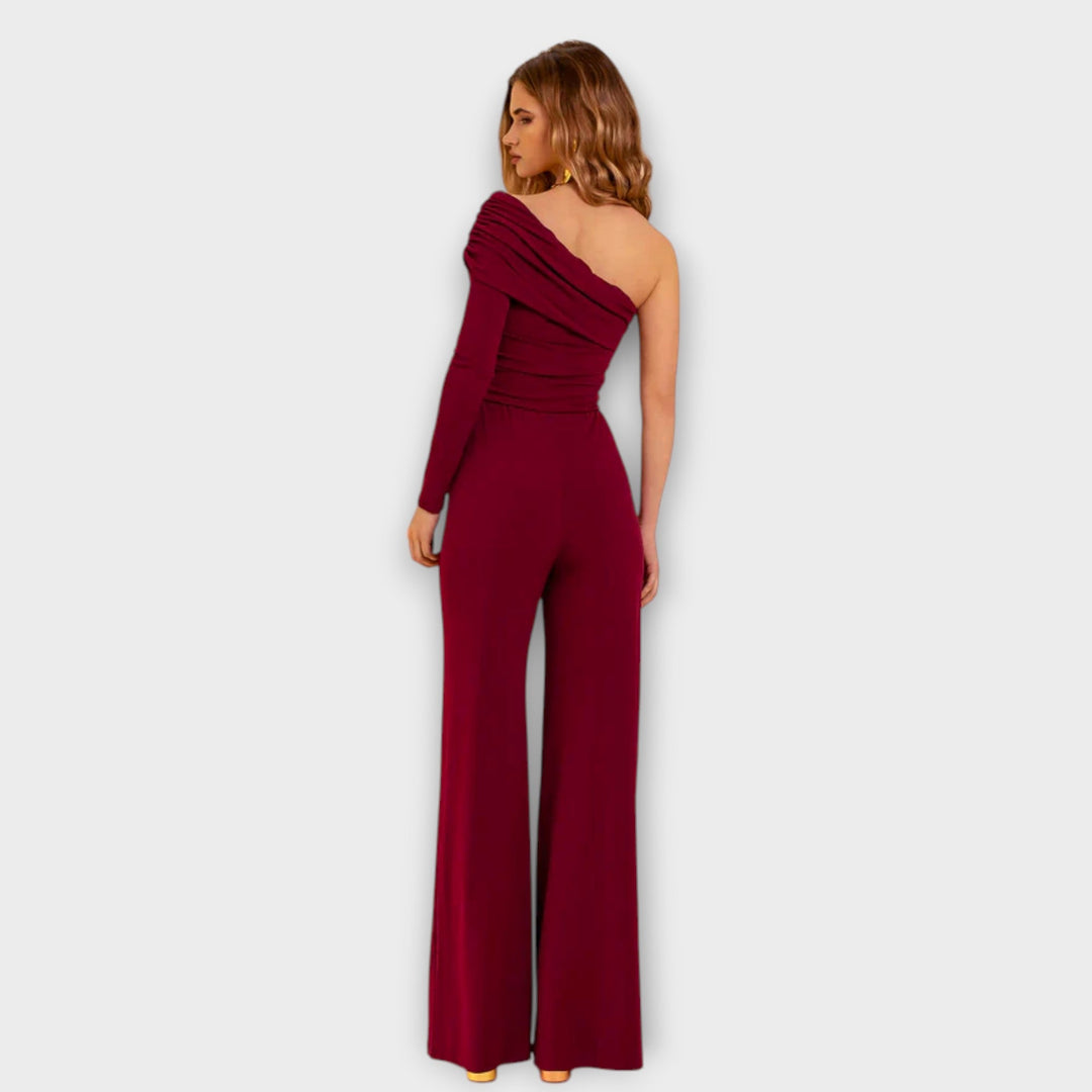 One-Shoulder Wide-Leg Jumpsuit