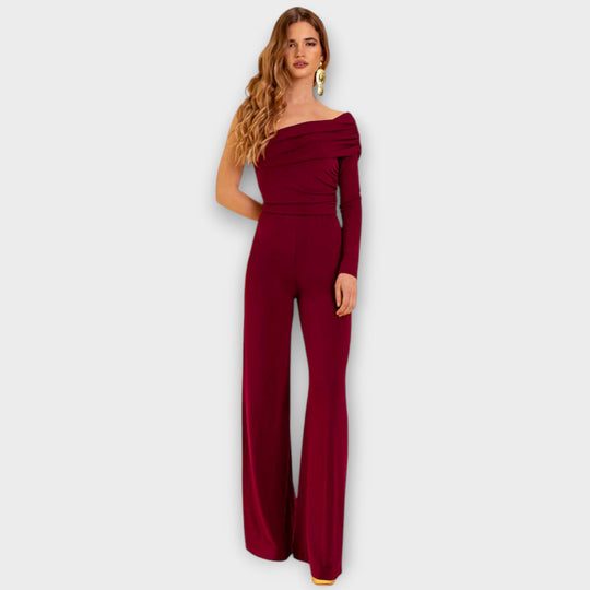 One-Shoulder Wide-Leg Jumpsuit