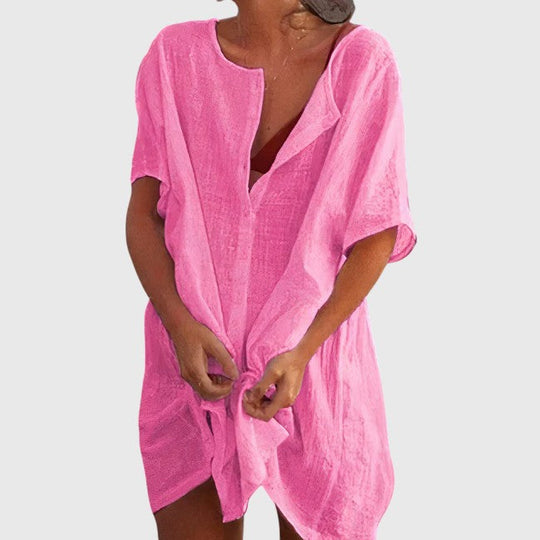 Relaxed Beach Shirt Dress