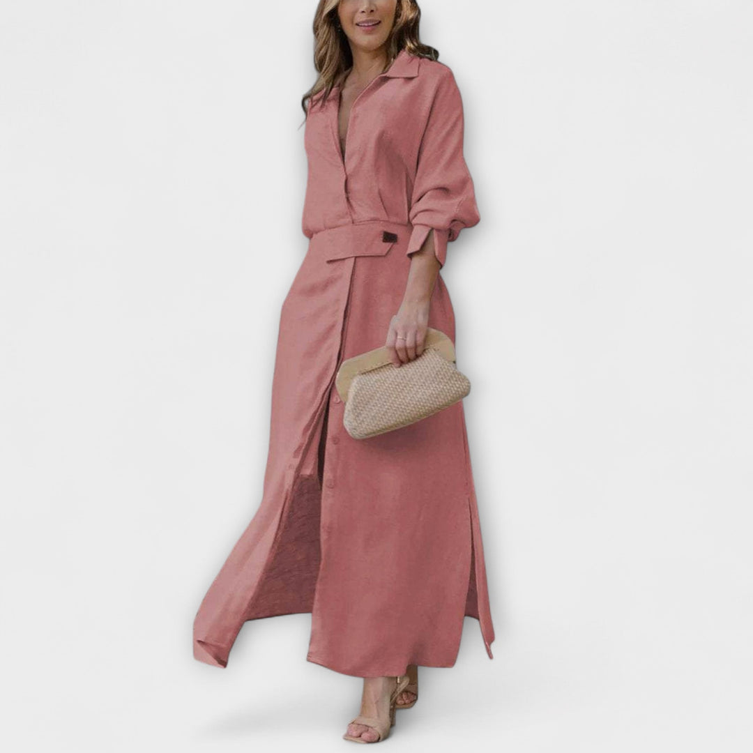 Women Maxi Dress with V-Neck