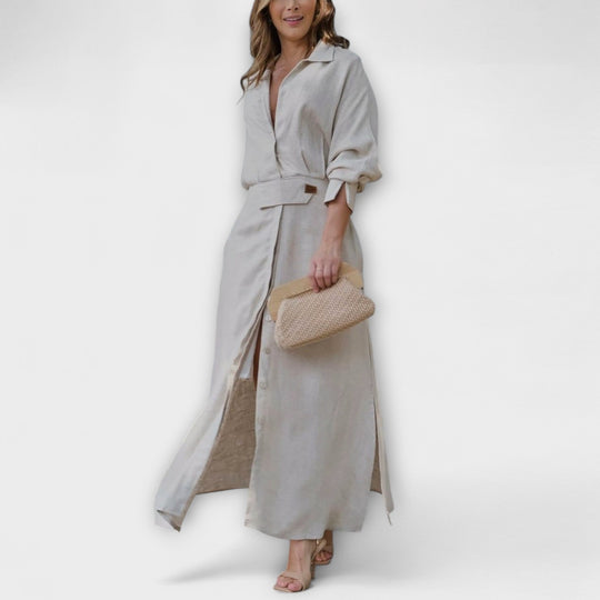 Women Maxi Dress with V-Neck