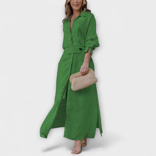 Women Maxi Dress with V-Neck