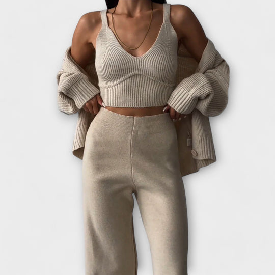 Delia - Three-Piece Knit Set