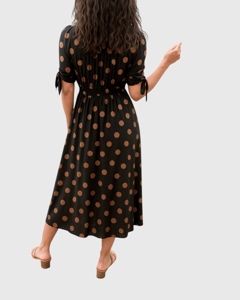 Alexandra - Elegant Polka Dot Dress