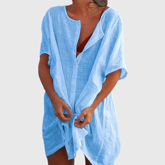 Blanca – Relaxed Beach Shirt Dress