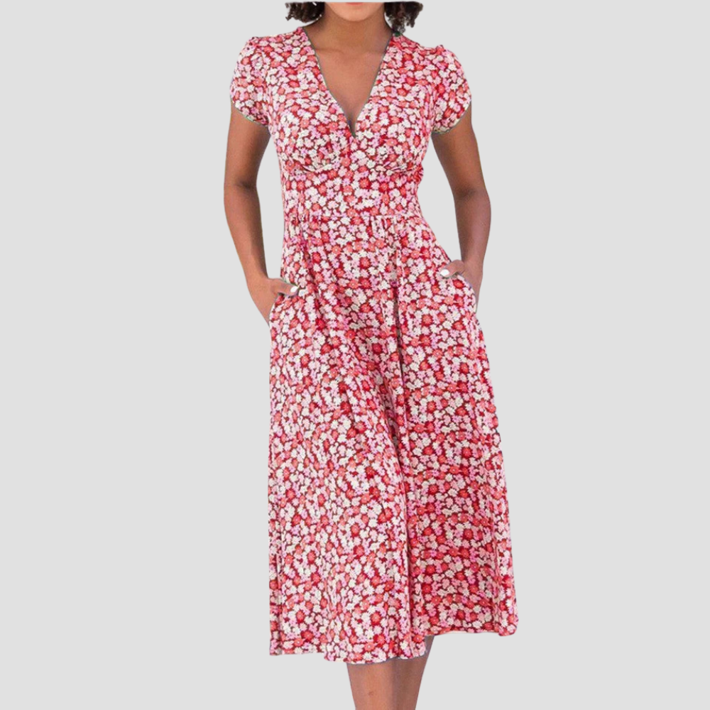 Janice - Lightweight Midi Dress With Pockets